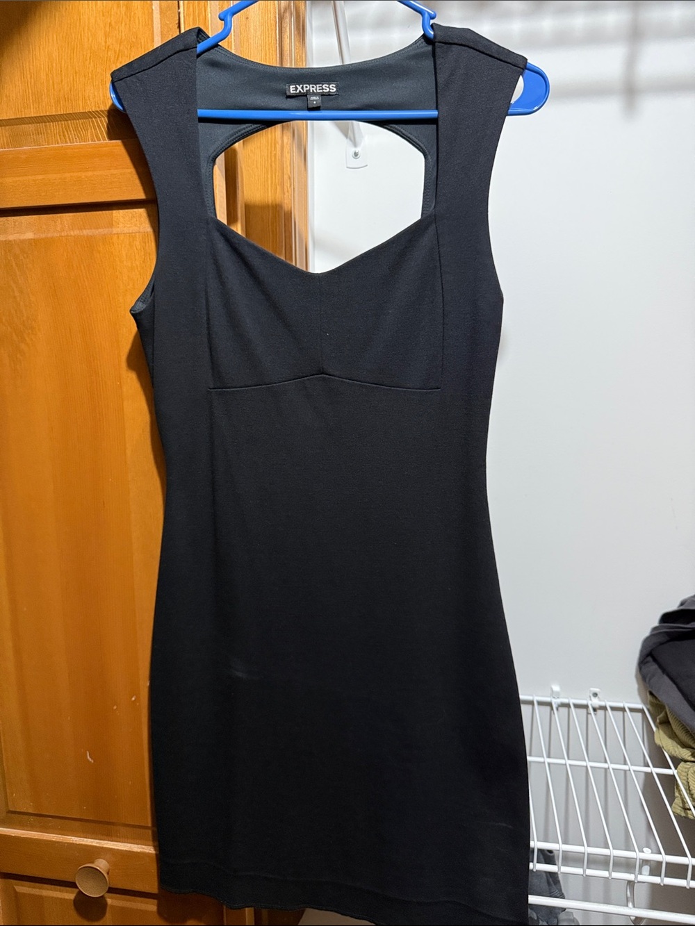 Express Black Sleeveless Cutout Mini Dress